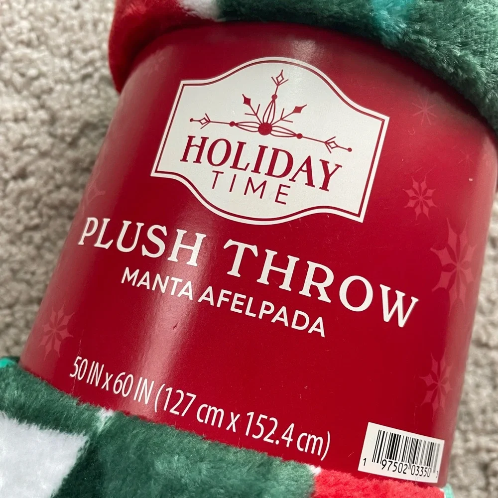 Holiday Time Plush Throw Fuzzy Blanket 50x60